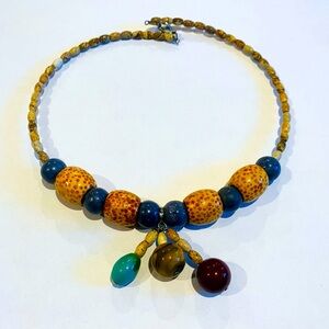 Wooden bead necklace
